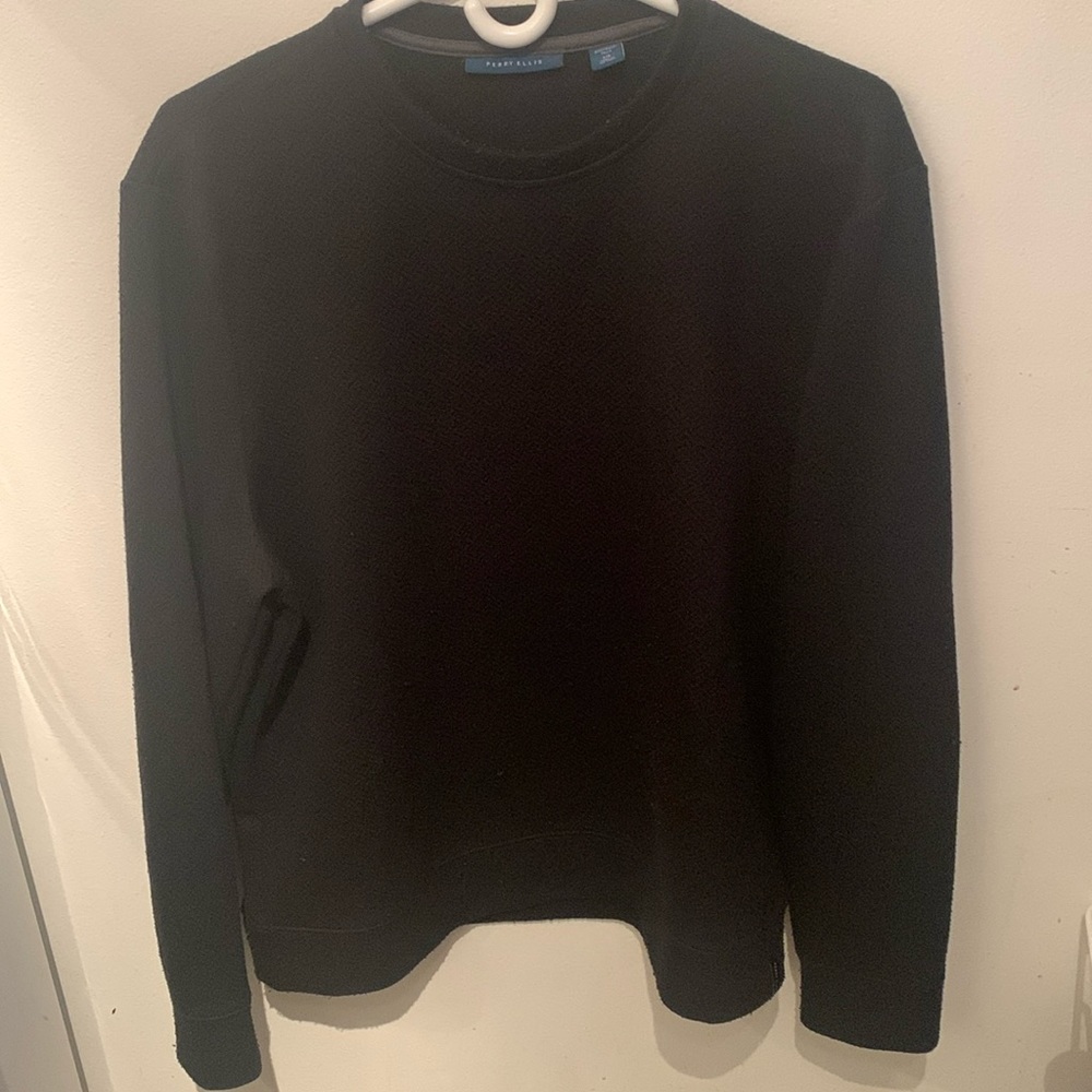Beautiful Jet Black Perry Ellis Crew Neck Sweater Very Warm and Stylish SZ Large